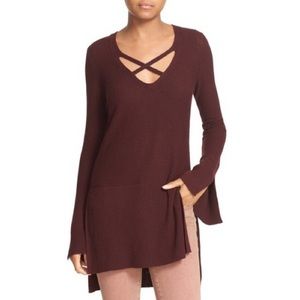 Free People Criss Cross Tunic Sweater